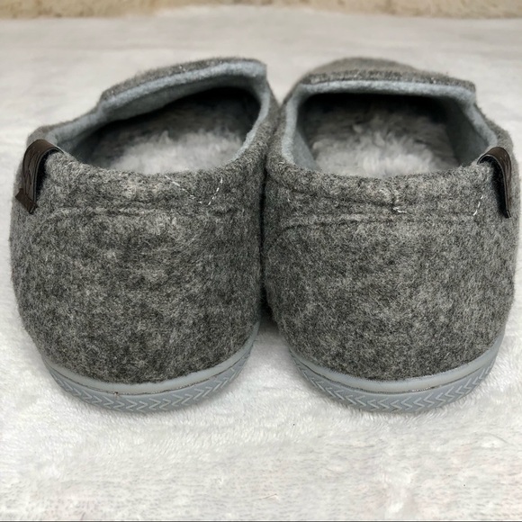 Dluxe by Dearfoams Christina Loafer Quilted Slippers Gray XL US 11 12 - Picture 13 of 16